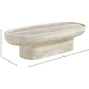  Meridian Tivoli Natural Travertine Finish Concrete Indoor / Outdoor Coffee Table IMAGE 8