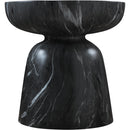  Meridian Avellino Black Marble Finish Concrete Indoor / Outdoor End Table IMAGE 4