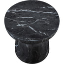  Meridian Avellino Black Marble Finish Concrete Indoor / Outdoor End Table IMAGE 5