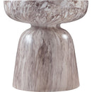 Meridian Avellino Brown Marble Finish Concrete Indoor / Outdoor End Table IMAGE 4