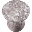  Meridian Avellino Brown Marble Finish Concrete Indoor / Outdoor End Table IMAGE 5