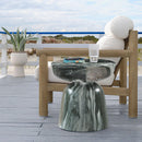  Meridian Avellino Green Marble Finish Concrete Indoor / Outdoor End Table IMAGE 2