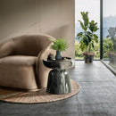  Meridian Avellino Green Marble Finish Concrete Indoor / Outdoor End Table IMAGE 3