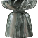 Meridian Avellino Green Marble Finish Concrete Indoor / Outdoor End Table IMAGE 4
