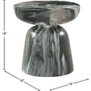  Meridian Avellino Green Marble Finish Concrete Indoor / Outdoor End Table IMAGE 6