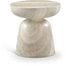  Meridian Avellino Natural Travertine Finish Concrete Indoor / Outdoor End Table IMAGE 1