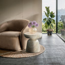  Meridian Avellino Natural Travertine Finish Concrete Indoor / Outdoor End Table IMAGE 3