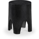  Meridian Foligno Black Marble Finish Concrete Indoor / Outdoor End Table IMAGE 1