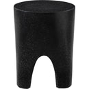  Meridian Foligno Black Marble Finish Concrete Indoor / Outdoor End Table IMAGE 5