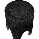  Meridian Foligno Black Marble Finish Concrete Indoor / Outdoor End Table IMAGE 6
