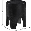  Meridian Foligno Black Marble Finish Concrete Indoor / Outdoor End Table IMAGE 7