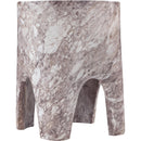  Meridian Foligno Brown Marble Finish Concrete Indoor / Outdoor End Table IMAGE 4
