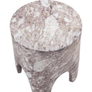  Meridian Foligno Brown Marble Finish Concrete Indoor / Outdoor End Table IMAGE 6