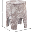  Meridian Foligno Brown Marble Finish Concrete Indoor / Outdoor End Table IMAGE 7