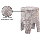  Meridian Foligno Brown Marble Finish Concrete Indoor / Outdoor End Table IMAGE 8