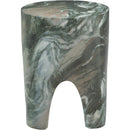  Meridian Foligno Green Marble Finish Concrete Indoor / Outdoor End Table IMAGE 5