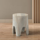  Meridian Foligno Natural Travertine Finish Concrete Indoor / Outdoor End Table IMAGE 3