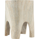  Meridian Foligno Natural Travertine Finish Concrete Indoor / Outdoor End Table IMAGE 4