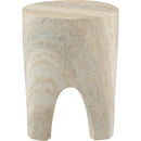 Meridian Foligno Natural Travertine Finish Concrete Indoor / Outdoor End Table IMAGE 5
