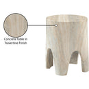  Meridian Foligno Natural Travertine Finish Concrete Indoor / Outdoor End Table IMAGE 8