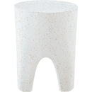  Meridian Foligno White Marble Finish Concrete Indoor / Outdoor End Table IMAGE 5