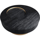  Meridian Makai Black Oak Veneer Top And Metal Base Coffee Table IMAGE 3