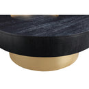  Meridian Makai Black Oak Veneer Top And Metal Base Coffee Table IMAGE 5