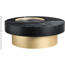 Meridian Makai Black Oak Veneer Top And Metal Base Coffee Table IMAGE 6