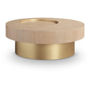  Meridian Makai Natural Oak Veneer Top And Metal Base Coffee Table IMAGE 1