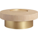  Meridian Makai Natural Oak Veneer Top And Metal Base Coffee Table IMAGE 4