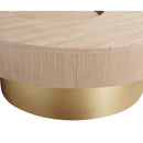  Meridian Makai Natural Oak Veneer Top And Metal Base Coffee Table IMAGE 5