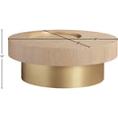  Meridian Makai Natural Oak Veneer Top And Metal Base Coffee Table IMAGE 6