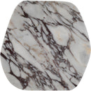  Meridian Puglia White Marble Top And Oak Wood Base End Table IMAGE 4