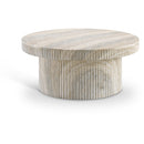  Meridian Legatto Natural Travertine Finish Concrete Indoor / Outdoor Coffee Table IMAGE 1