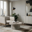 Meridian Legatto Natural Travertine Finish Concrete Indoor / Outdoor Coffee Table IMAGE 2