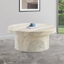  Meridian Legatto Natural Travertine Finish Concrete Indoor / Outdoor Coffee Table IMAGE 3