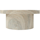  Meridian Legatto Natural Travertine Finish Concrete Indoor / Outdoor Coffee Table IMAGE 4