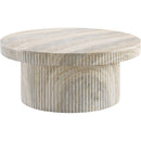  Meridian Legatto Natural Travertine Finish Concrete Indoor / Outdoor Coffee Table IMAGE 5