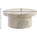  Meridian Legatto Natural Travertine Finish Concrete Indoor / Outdoor Coffee Table IMAGE 7