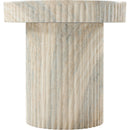  Meridian Legatto Natural Travertine Finish Concrete Indoor / Outdoor End Table IMAGE 4