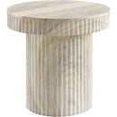  Meridian Legatto Natural Travertine Finish Concrete Indoor / Outdoor End Table IMAGE 5