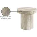  Meridian Legatto Natural Travertine Finish Concrete Indoor / Outdoor End Table IMAGE 8