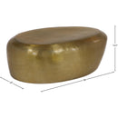  Meridian Capsule Gold Aluminum Coffee Table IMAGE 6