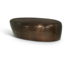  Meridian Capsule Brown Aluminum Coffee Table IMAGE 1