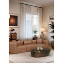  Meridian Capsule Brown Aluminum Coffee Table IMAGE 2