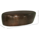  Meridian Capsule Brown Aluminum Coffee Table IMAGE 6