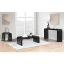  Meridian Toulon Black Oak Veneer End / Side Table IMAGE 8