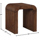 Meridian Toulon Brown Oak Veneer End / Side Table IMAGE 6