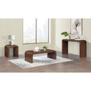  Meridian Toulon Brown Oak Veneer End / Side Table IMAGE 8