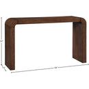  Meridian Toulon Brown Oak Veneer Console Table IMAGE 6
